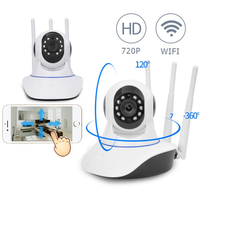 [Mã SKAMPUSHA7 giảm 8% đơn 250k]CAMERA IP WIFI TRONG NHÀ X8100 3 ANTEN DÙNG APP YOOSEE XOAY 360 ĐỘ BẮT SÓNG MẠNH HƠN | BigBuy360 - bigbuy360.vn