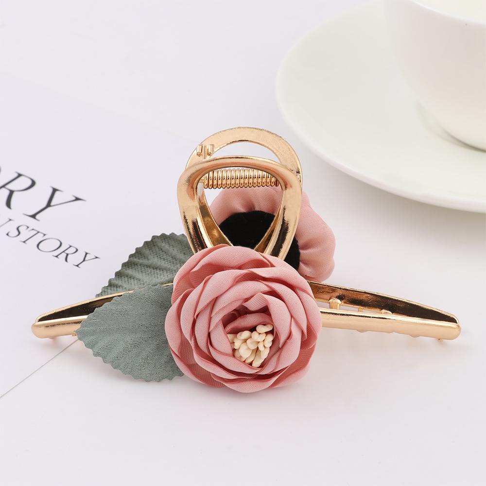 Kẹp Tóc Càng Cua Bằng Kim Loại Hình Hoa Thời Trang