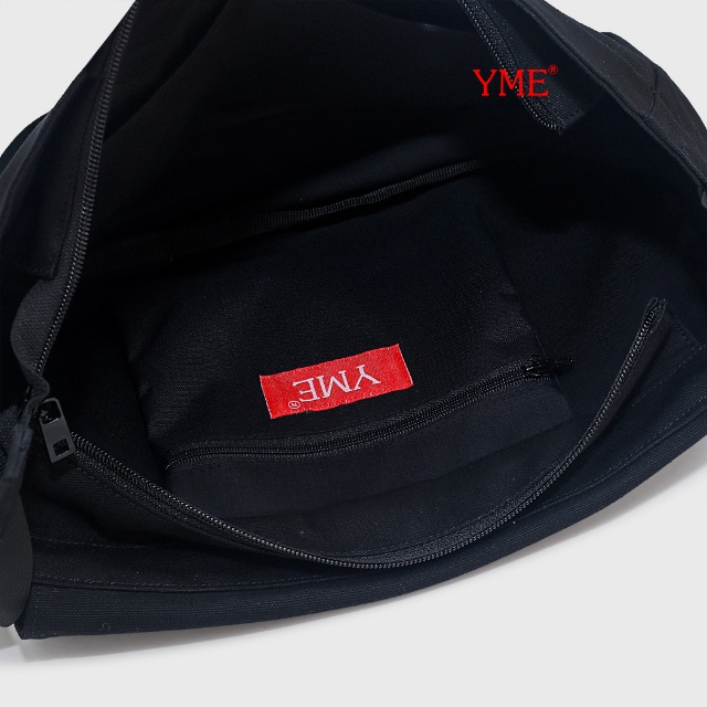 Túi tote đeo chéo Unisex nam nữ YME vải canvas cao cấp có khóa miệng YSB03D