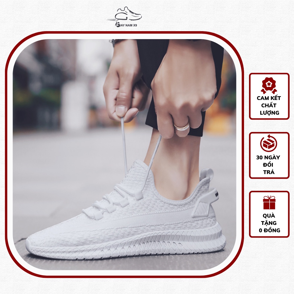 Giày thể thao sneaker nam  D77, phong cách trẻ trung năng động, đế cao su non đi cực êm