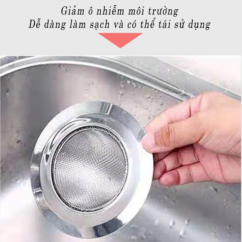 Lọc rác bồn rửa bát lưới inox chống rò rỉ, lọc rác chống tắc ống cống NANALI STORE