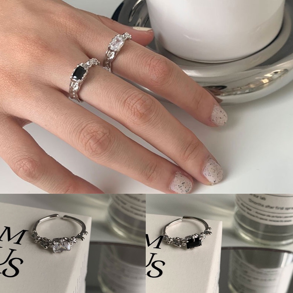Nhẫn Hở Đính Đá Zircon Trong Suốt Tùy Chỉnh Thời Trang Cho Nữ