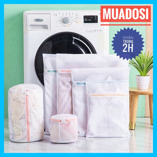 HCm - Bộ 5 Túi Lưới Giặt Đồ Đủ Kích Cỡ