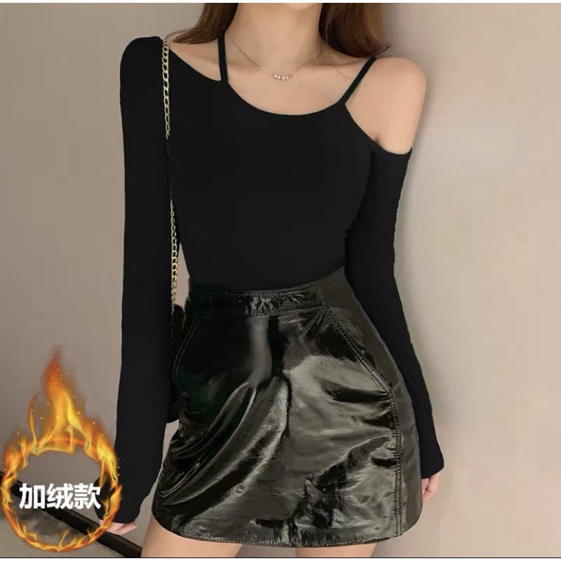 Áo lệch vai tay dài