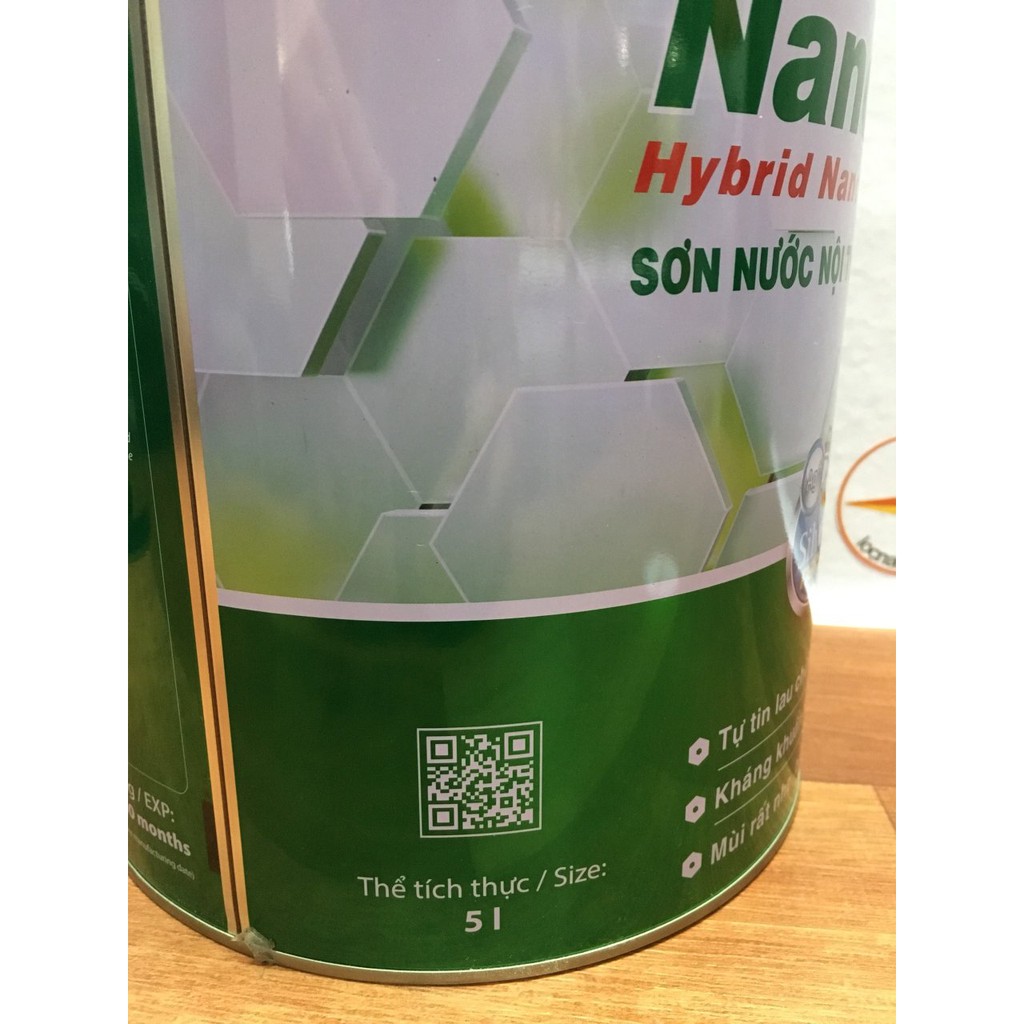 Sơn Nước Kháng khuẩn Toa Nanoclean Nội thất(Nhiều màu) 5L