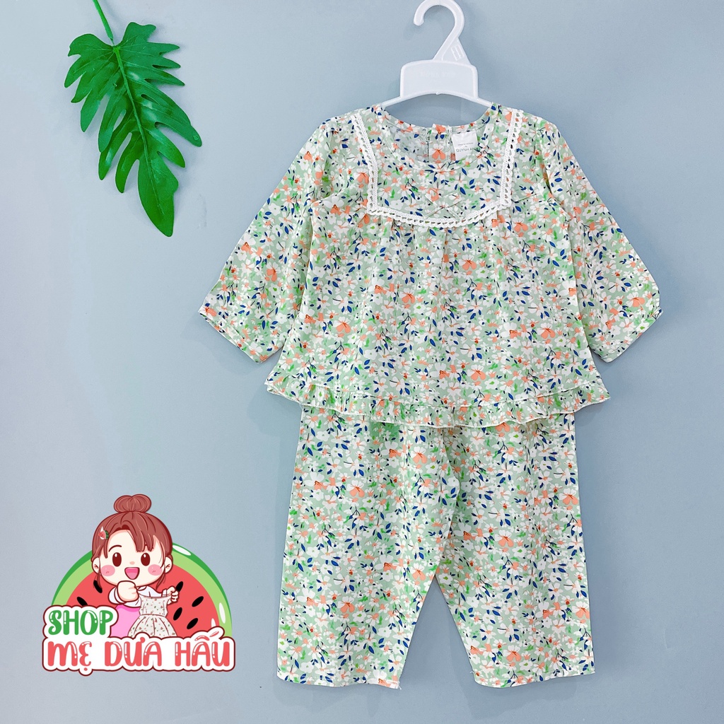 Bộ hè bé gái bộ tole tiểu thư dài tay bé gái 8-32kg shop mẹ dưa hấu (Link 2/3)