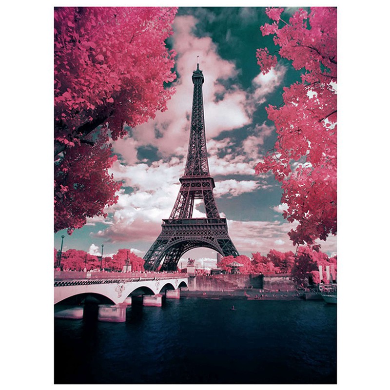 Tranh Thêu Chữ Thập Hình Tháp Eiffel 1
