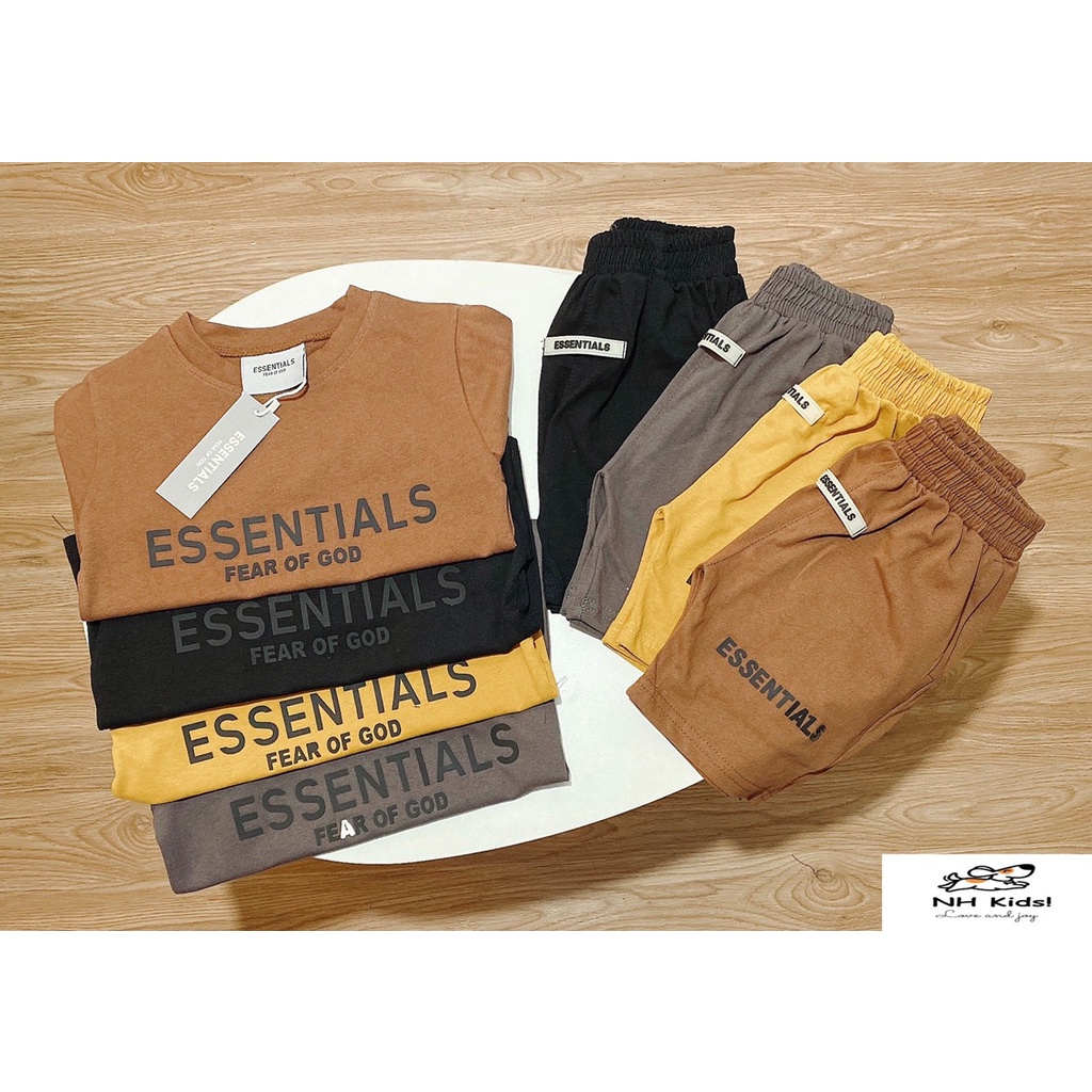Bộ Essentials cho bé trai bộ COTTON cho bé hình in NỔI chất COTTON 100%