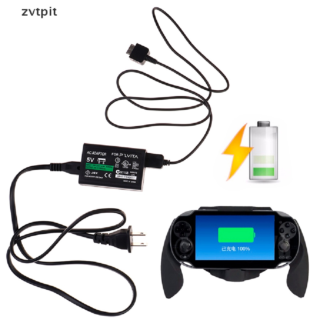[ZVPT] 1Pc PS vita PSV AC power adapter supply convert charger + USB data cable DSF