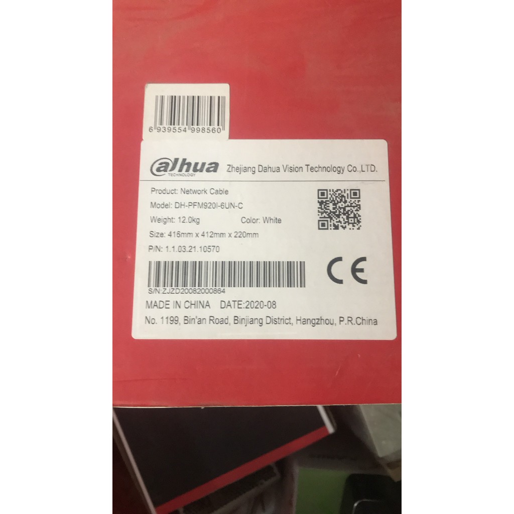 Dây cáp mạng CAT6 Dahua PFM920I-6UN-C (DSS phân phối)- Bảo hành 3 năm