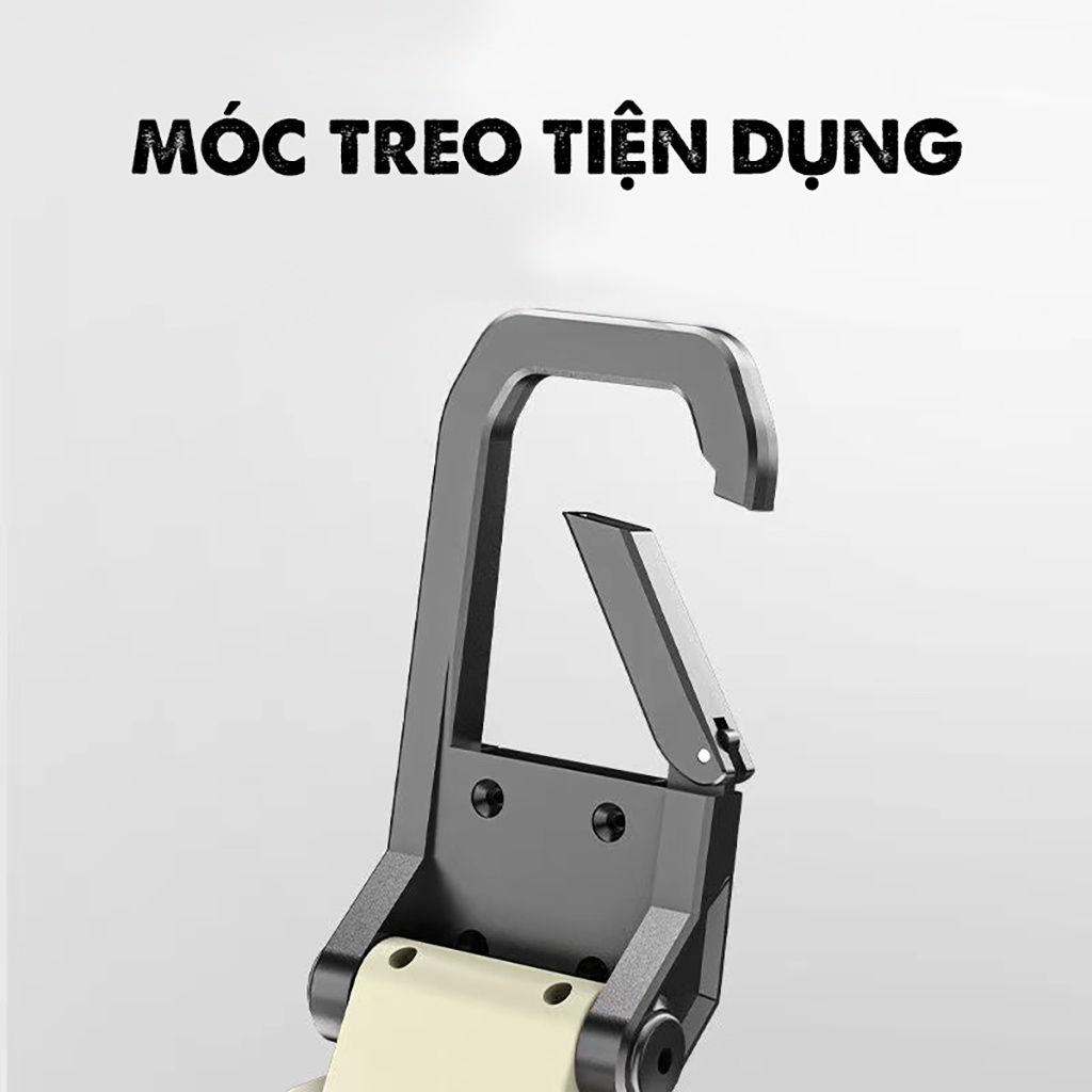 Đèn LED Cảnh Báo Đa Năng Dùng Pin Sạc Nhiều Chế Độ Sáng Tích Hợp Chân Đế Nam Châm và Móc Treo Tiện Dụng