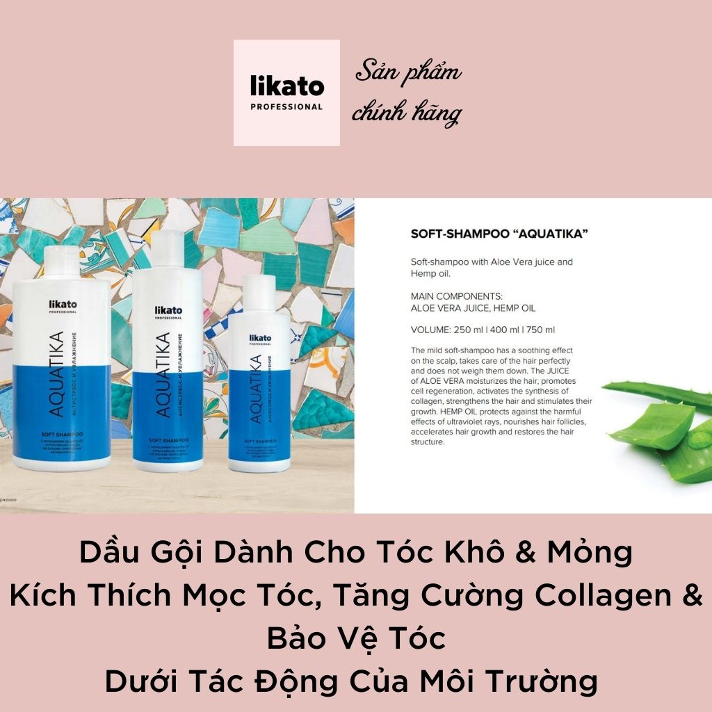 Dầu gội cặp, dầu gội thiên nhiên LIKATO PROFESSIONAL 250ml 400ml 750ml
