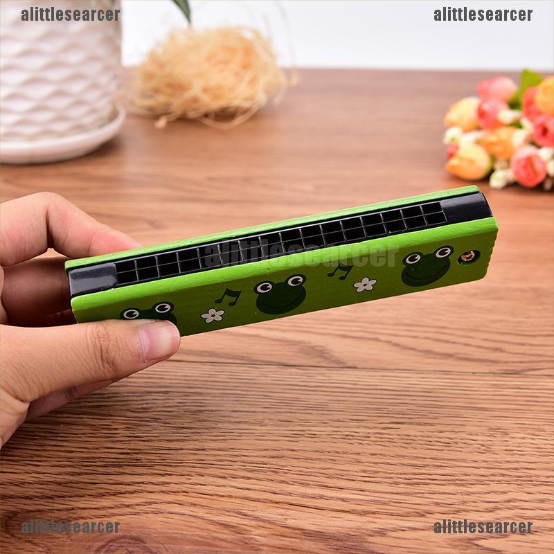 Kèn Harmonica 16 Lỗ Bằng Gỗ Đồ Chơi Âm Nhạc Cho Bé Ốp