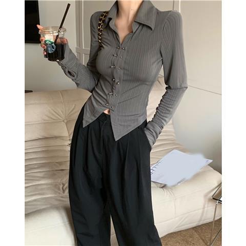 Áo Sơ Mi Tay Dài Dáng Ôm Phong Cách Thời Trang Mùa Thu 2022 Mới