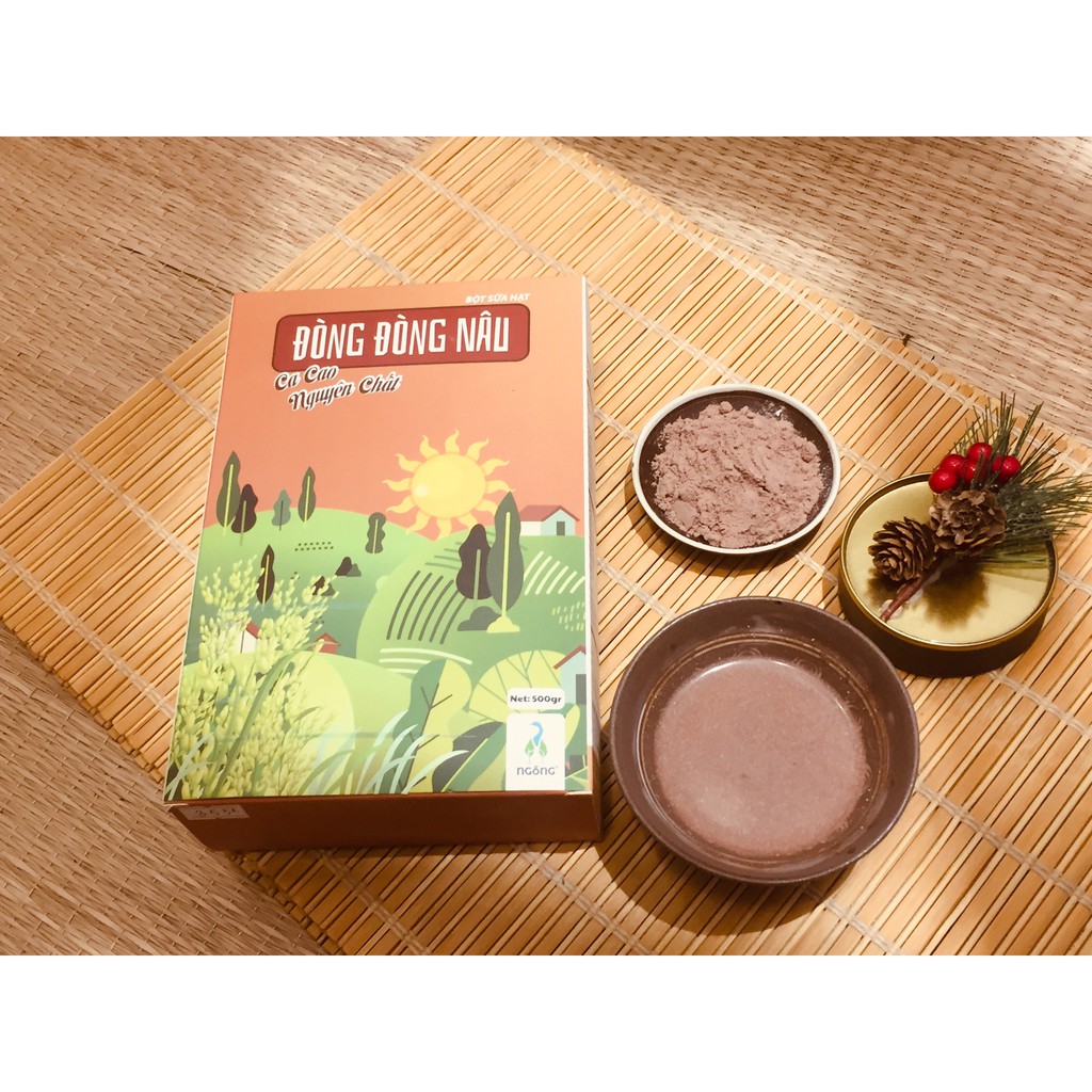 Bột sữa hạt dinh dưỡng thuần chay Đòng Đòng Nâu vị cacao