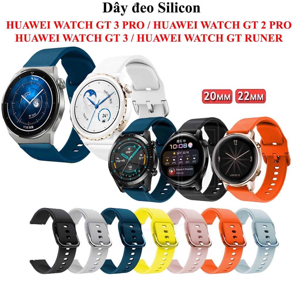 Dây đeo Silicon nhiều màu Huawei Watch GT 3 PRO/GT 3/GT2 PRO/GT RUNER