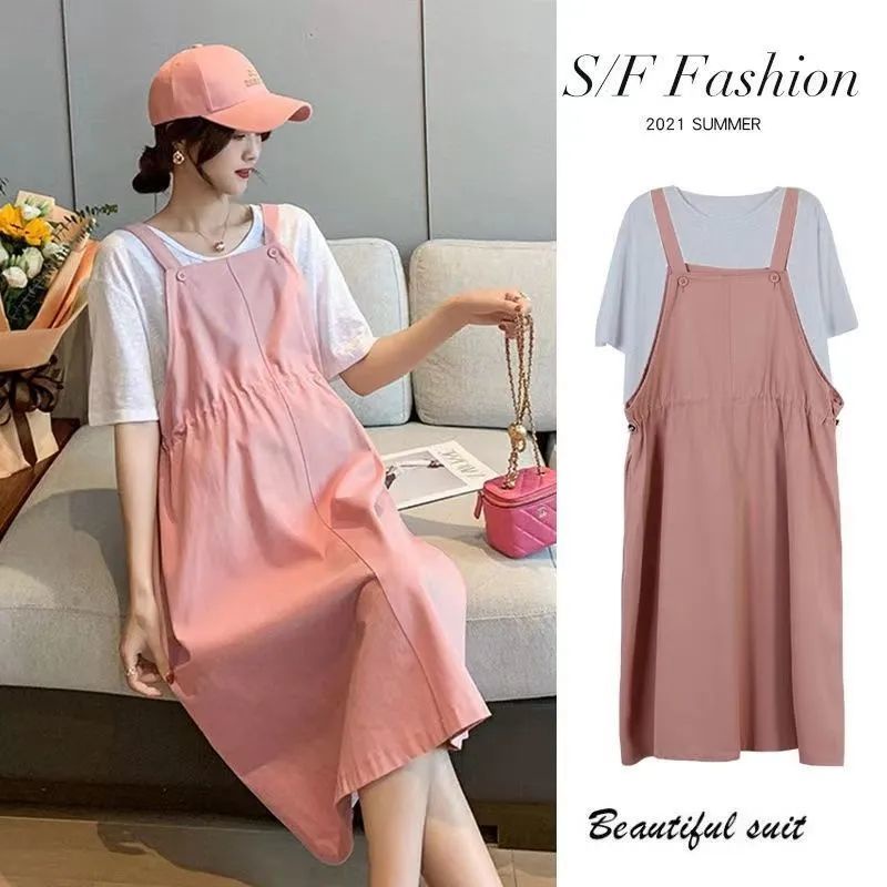 Đầm yếm thiết kế xinh xắn thời trang mùa hè cho phụ nữ mang thai