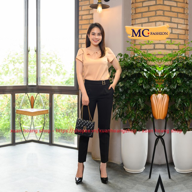 Quần Tây Nữ Công Sở Lưng Cao Baggy Kiểu Dáng Âu Mc Fashion, Đẹp, Đen, Xanh Xám Ghi, Size Đủ, Chất Vải Co Giãn Nhẹ Q0349