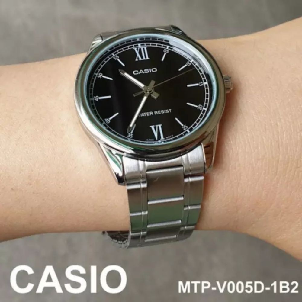 Đồng hồ nam Casio chính hãng MTP-V005, dây kim loại