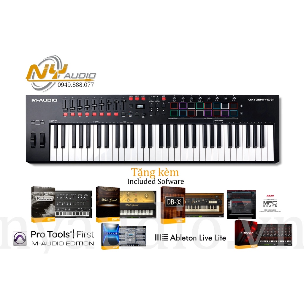 Bộ điều khiển MIDI M-Audio Oxygen Pro 61-Key
