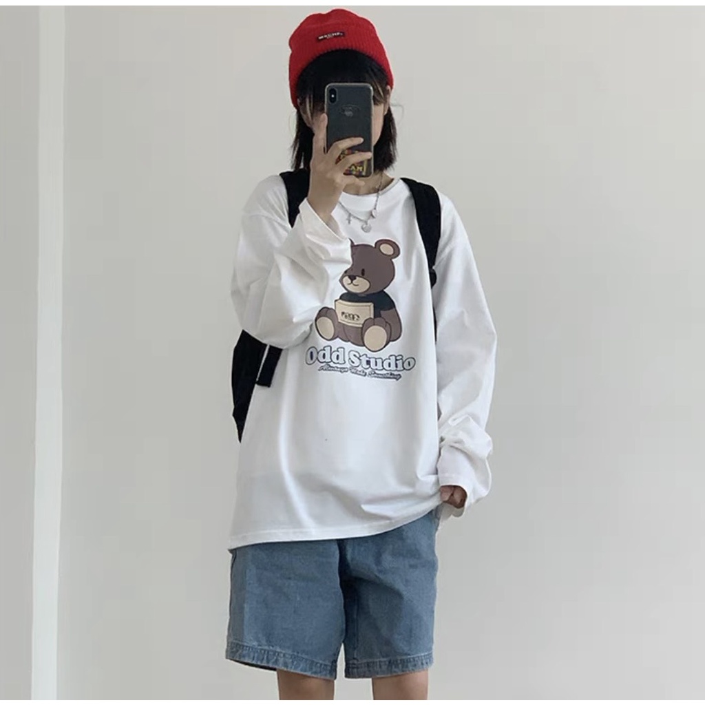 Áo thun tay dài form rộng NEKO.SG, Áo thun Streetwear Ulzzang SWT24