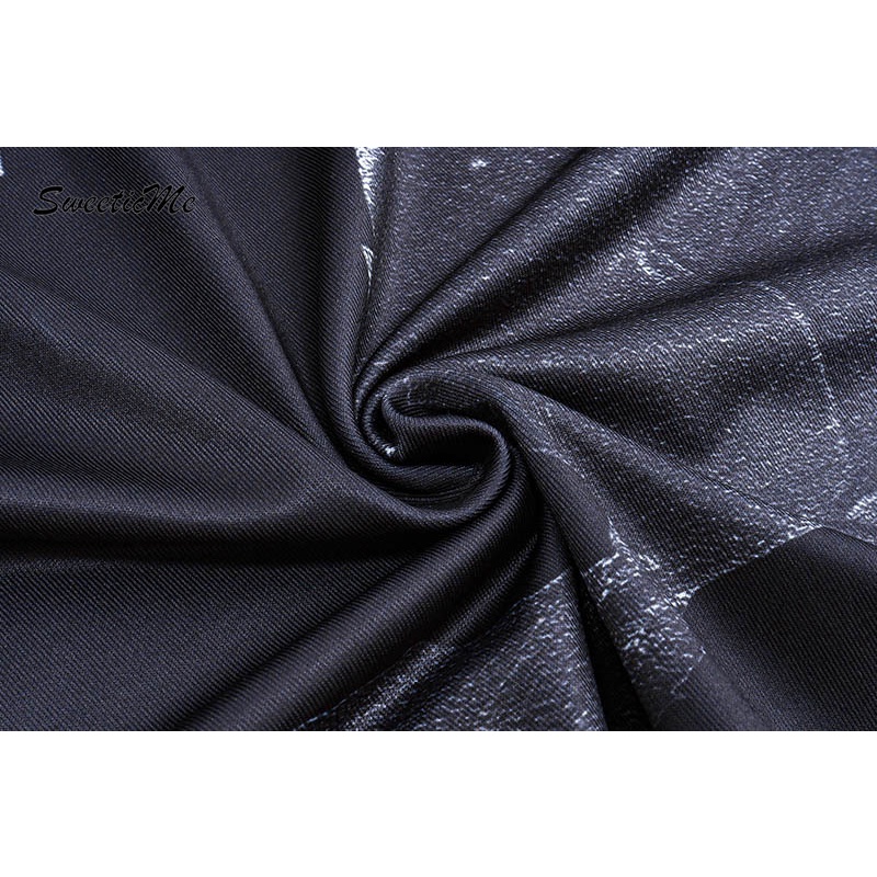 Đầm Cổ Tròn Không Tay Dáng Ôm In Họa Tiết Thời Trang   Gợi Cảm Cho Bạn Gái