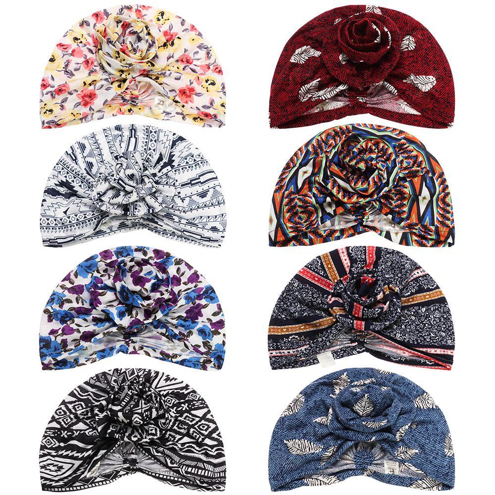 Mũ Turban Trùm Đầu Phối Hoa Phong Cách Hồi Giáo Cho Nữ