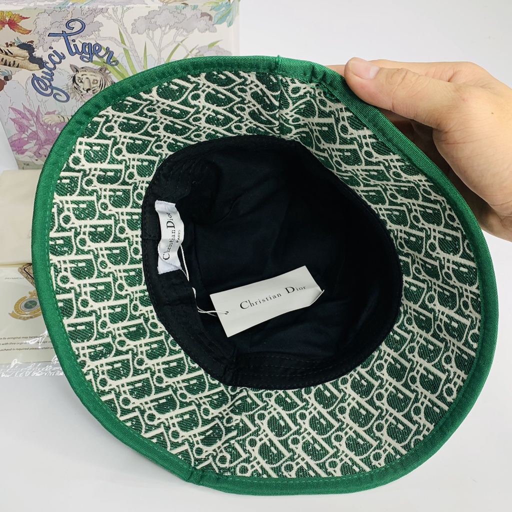 Nón vành tròn , Mũ bucket dio.r  họa tiết viền  full box hộp cực đẹp