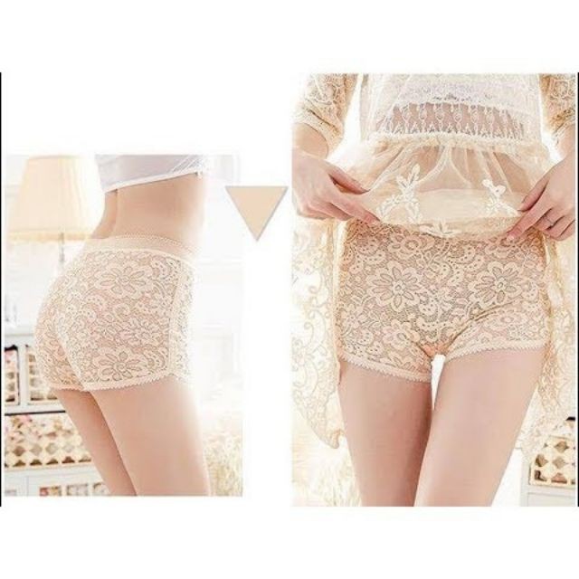 Quần đùi hoa ren mềm mịn loại xịn 2019
