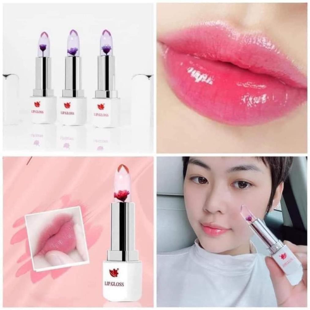 Son thạch Lip Gloss Linh Hương, Son dưỡng môi ướp cánh hoa ngăn ngừa môi khô, nức nẻ | BigBuy360 - bigbuy360.vn