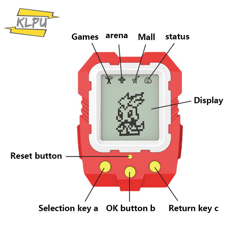 Máy Nuôi Thú Ảo Hình Đồng Hồ Điện Tử Pokemon