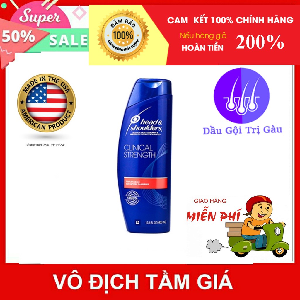 Head Shoulders Mỹ 🔥𝐆𝐈Á 𝐓Ô𝐓, 𝐇À𝐍𝐆 𝐂𝐇𝐔Ẩ𝐍🔥 Clinical strength 400ML