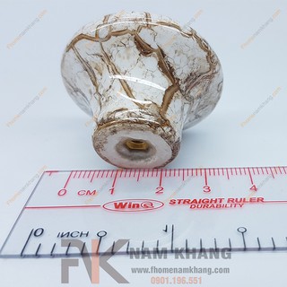 Núm cửa tủ sứ vân NK044 (Màu Sứ)
