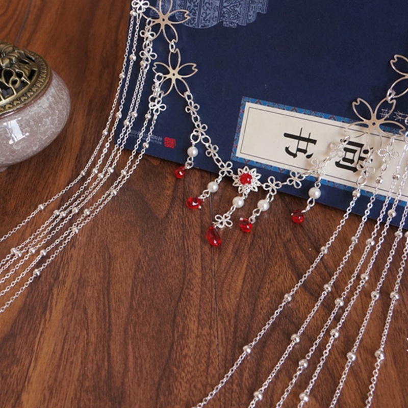 Chuỗi Dây Đeo Đầu Đính Đá Phong Cách Trung Hoa Xinh Xắn Cho Nữ