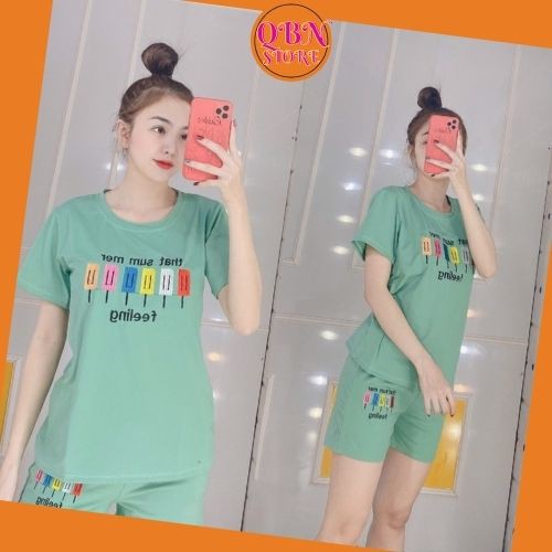 [KÈM ẢNH VIDEO THẬT] (Có bigsize 85kg)Đồ Bộ Cotton Nữ Mặc Nhà  Đồ Bộ Nữ Mặc Nhà Đẹp