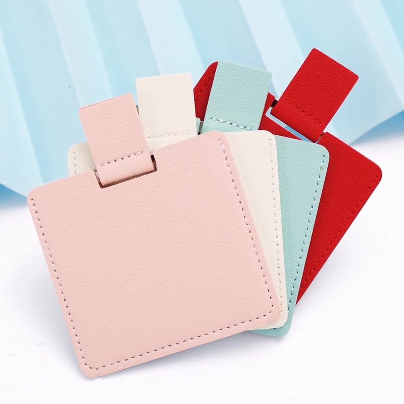 1 Gương Trang Điểm Mini Hình Chữ Nhật Bằng Thép Không Gỉ Siêu Mỏng Màu Kẹo Có Thể Gập Lại