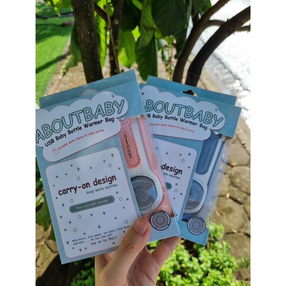 Túi Ủ Sữa ABOUTBABY Thông Minh Có Cảm Biến Nhiệt Độ Chất Liêu Da Cao Cấp, Phù Hợp Với Tất Cả Các Loại Bình