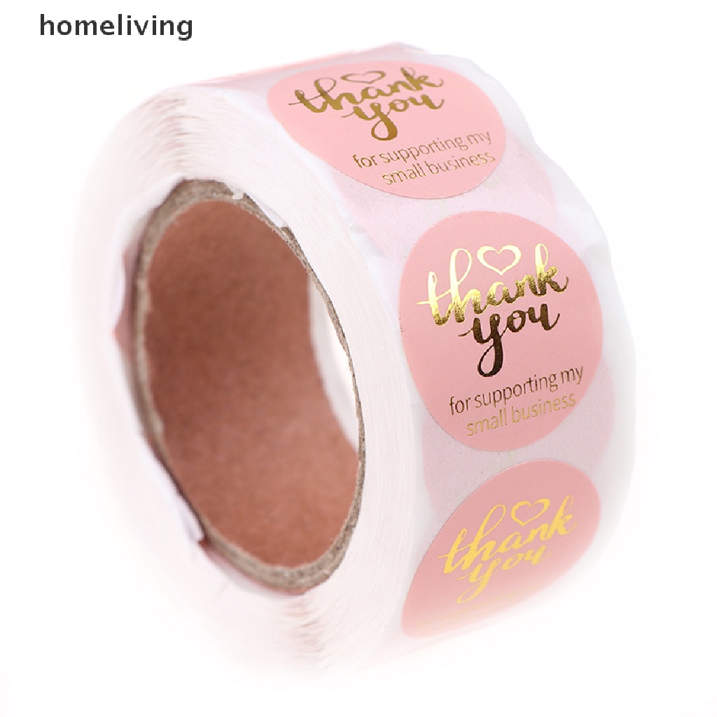 Cuộn 500 Miếng Dán 1 Inch In Chữ Thank You For Supporting My Small Business