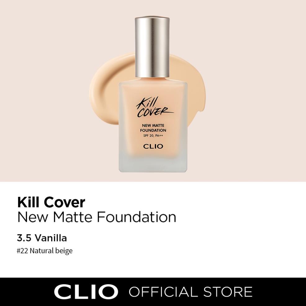 Kem nền CLIO New Matte SPF20 PA++ mini 15g dòng Kill Cover New tông lì dễ tán cao cấp