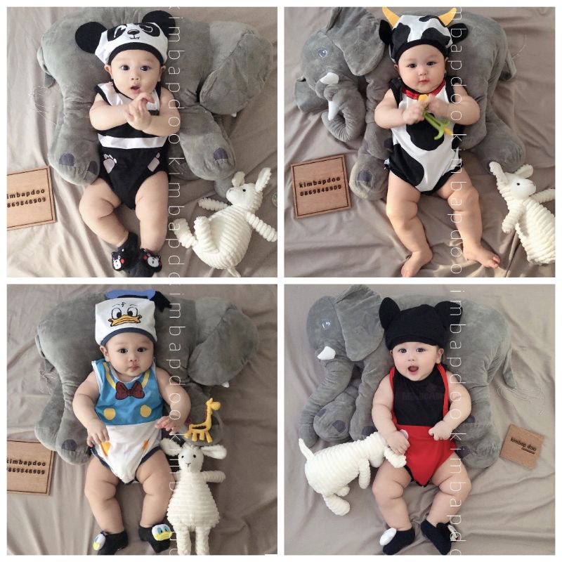 Set 5 body cộc tay màu ngẫu nhiên bé trai, bé gái từ 3-14 kg