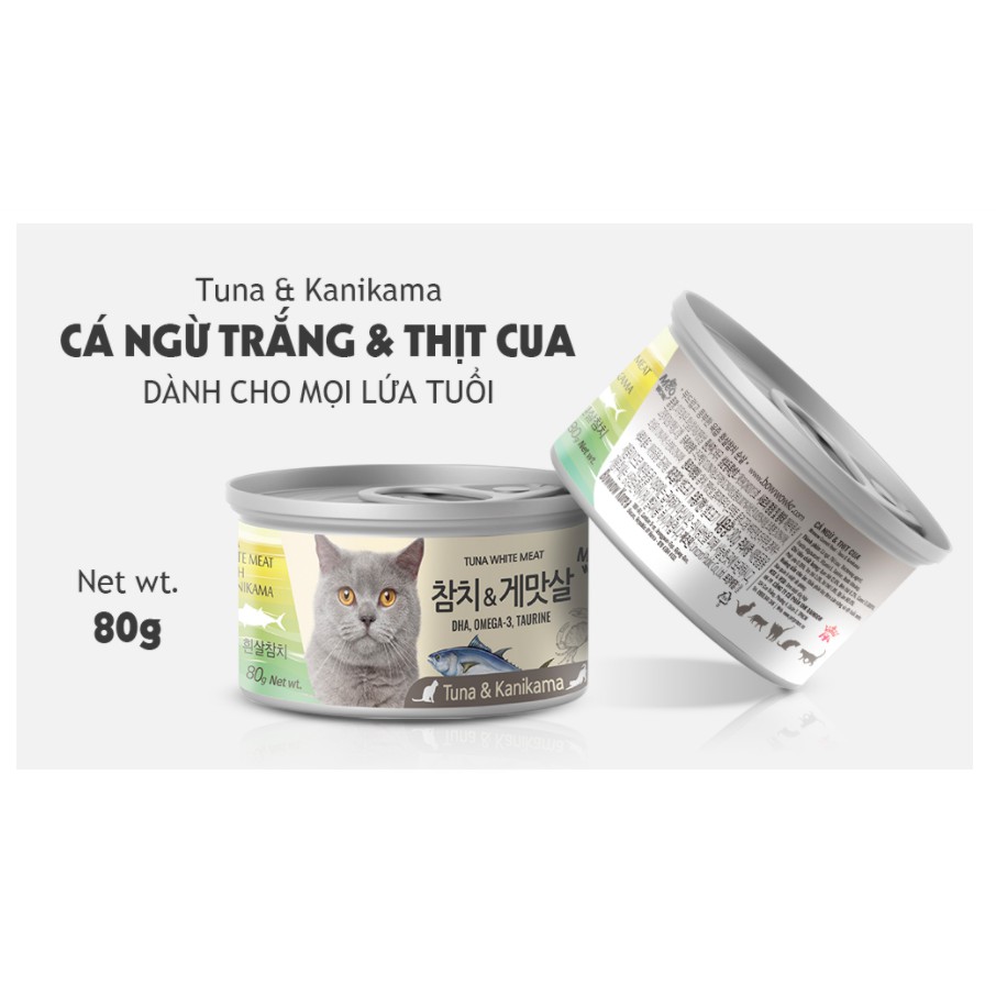 Pate Cho Mèo MEOWOW (Hộp 80g) - Pate Cá Ngừ Trắng Cho Mèo Mọi Lứa Tuổi