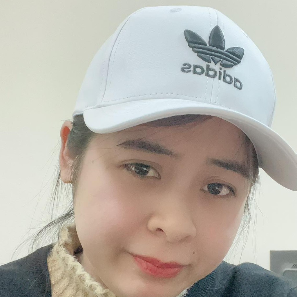 Mũ lưỡi trai Adidas màu trắng cá tính dành cho cả nam và nữ full hộp để làm quà tặng