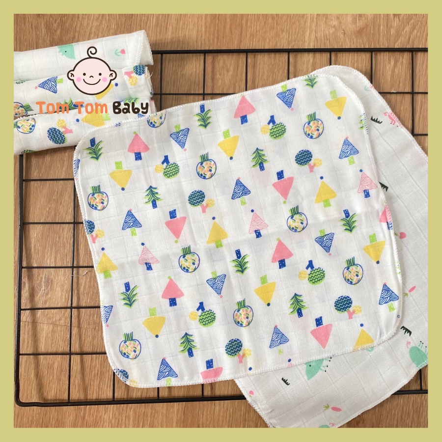 Hộp Khăn sữa Sợi Tre siêu mềm Kachoo Baby - kích thước khăn 30x30cm