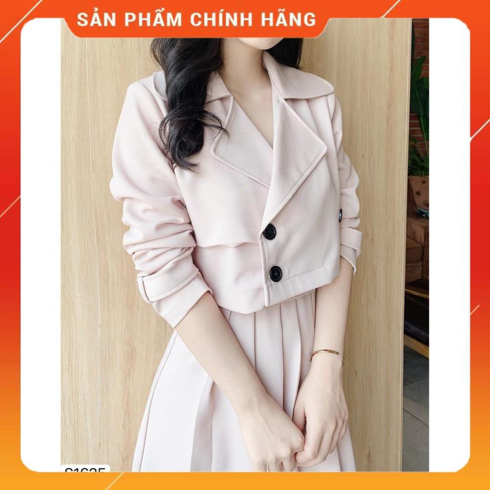 SET VEST BE CHÂN VÁY DẬP LI S1625- CHATFASHION.VN (Kèm ảnh thật trải sàn do shop tự chụp)