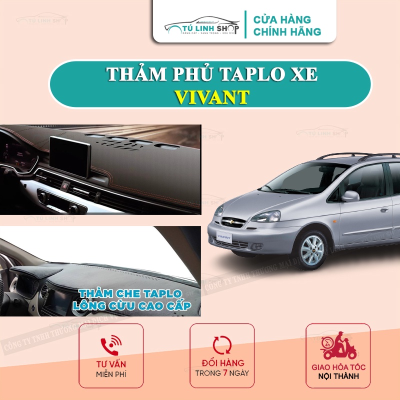 Thảm taplo VIVANT bằng lông Cừu 3 lớp hoặc Da vân Cacbon