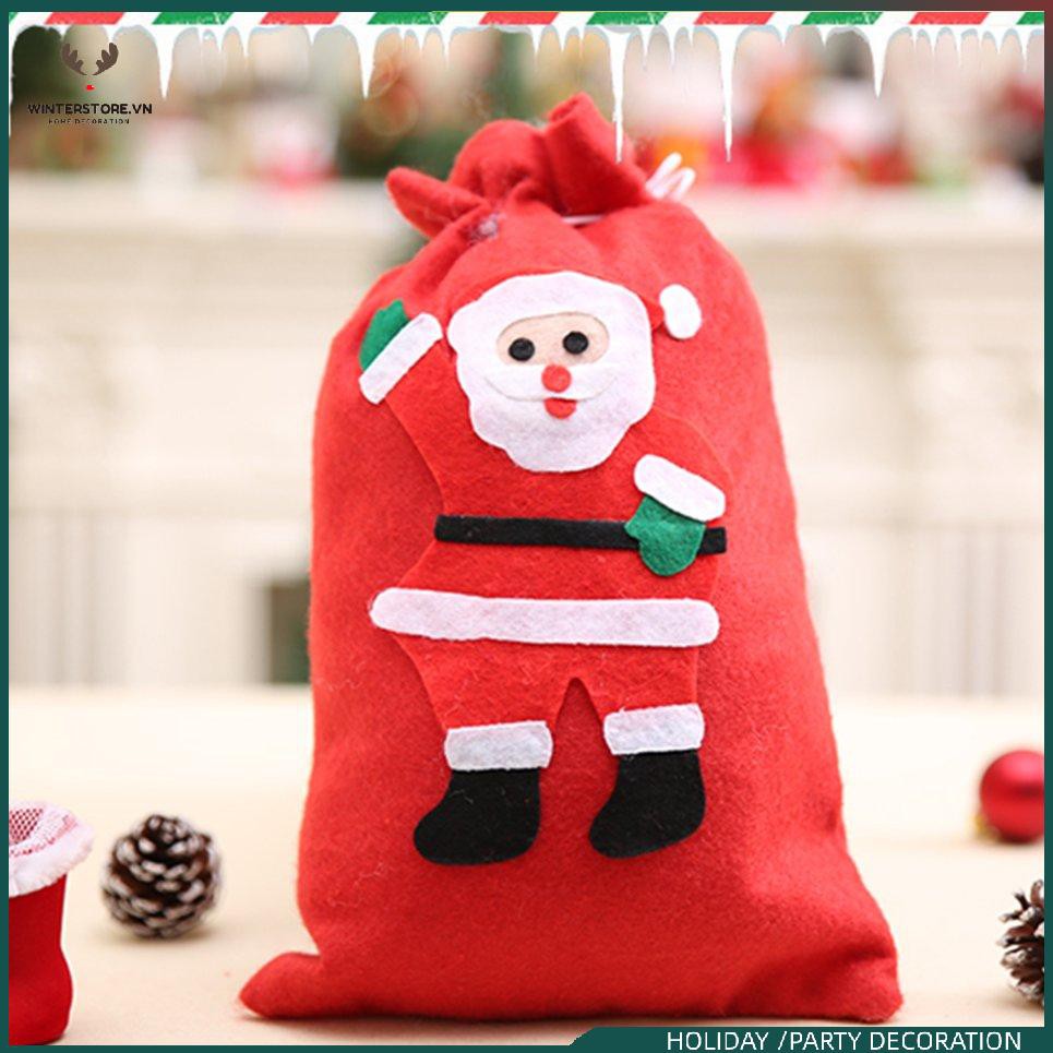 HANDMADE Túi Đựng Kẹo Được Làm Từ Vải Không Dệt, Dùng Làm Quà Trong Dịp Giáng Sinh