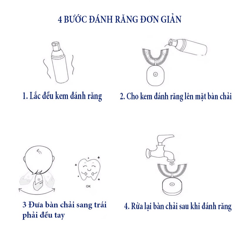 Bàn chải đánh răng chữ u cho bé LAKIDS chất liệu silicon an toàn chịu được lực cắn.