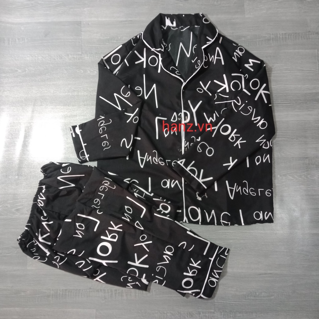 Bộ đồ ngủ nữ pijama kate L1 dài bộ mặc nhà chất kate thái thoải mái dễ thương giá rẻ Hanz.vn H49