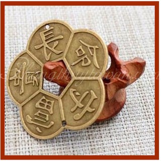 Đồng tiền xu Hoa Mai đồng nguyên chất 5.5cm