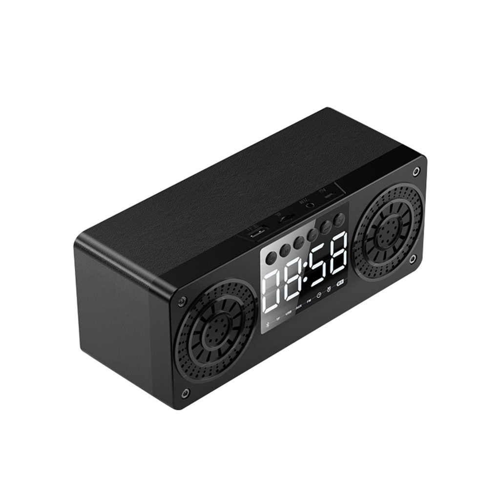 Đồng Hồ Báo Thức Điện Tử Bluetooth 5.0 Tích Hợp Đài Fm Radio Màn Hình Led